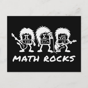 Wiskunde Rocks Academische Rockband Humor Briefkaart