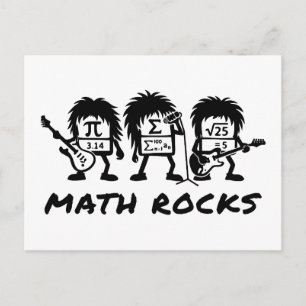 Wiskunde Rocks Academische Rockband Humor Briefkaart