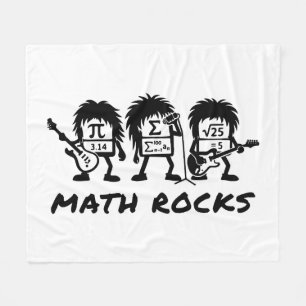 Wiskunde Rocks Academische Rockband Humor Fleece Deken