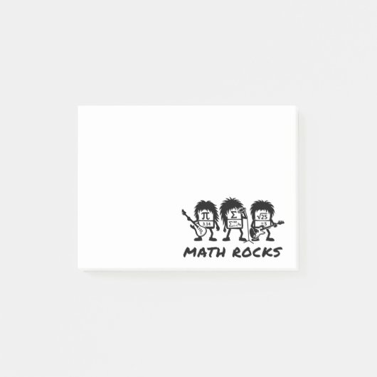 Wiskunde Rocks Academische Rockband Humor Post-it® Notes (Voorkant)
