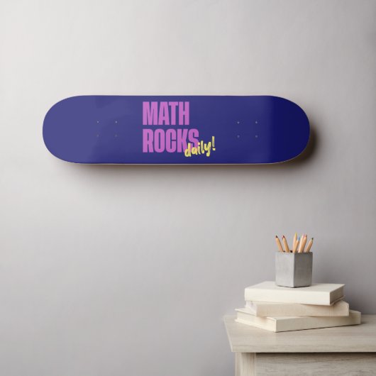 Wiskunde Rocks Daily Skateboard (Muurkunst (Horizontaal))