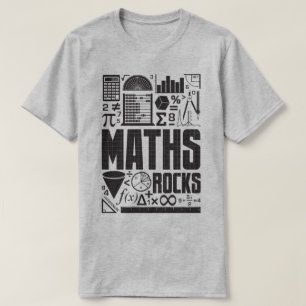 Wiskunde Rocks Mathematics Geek Nerd Slogan T-Shir T-shirt