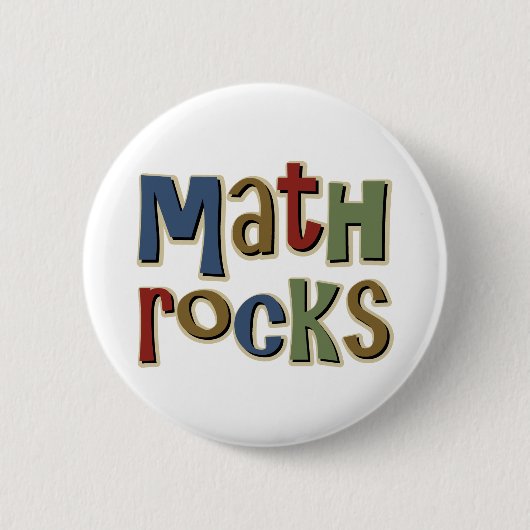 Wiskunde Rocks Ronde Button 5,7 Cm (Voorkant)