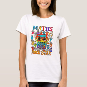 Wiskunde Rockstar T-shirt voor leraren en scholen