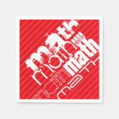 Wiskunde; roodrode strepen servetten (Voorkant)