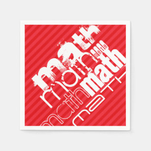 Wiskunde; roodrode strepen servetten