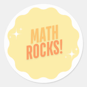 WISKUNDE ROTSEN! Sticker-cadeau voor de leerkracht Ronde Sticker