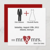 Wiskunde Save The Date (Voorkant / Achterkant)