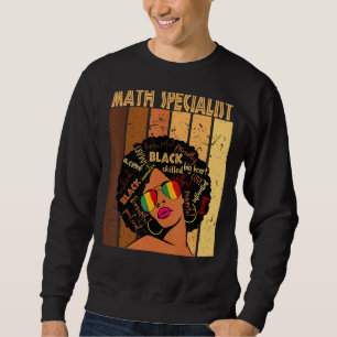 Wiskunde specialist Afro African American Black Hi Trui