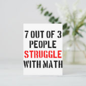 Wiskunde Struggle Briefkaart (Staand voorkant)