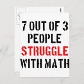 Wiskunde Struggle Briefkaart (Voorkant / Achterkant)