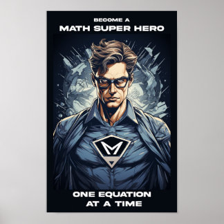 Wiskunde Super Hero Classroom Poster