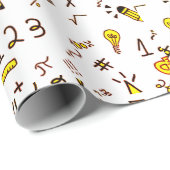 Wiskunde Symbolen leraar Cadeaupapier (Rol Hoek)