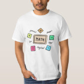 Wiskunde symbolen voor studenten en ouders t-shirt (Voorkant)