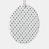 Wiskunde symbolen - Zwart-wit Keramisch Ornament (Rechts)