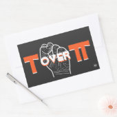 Wiskunde Tau en Pi Rechthoekige Sticker (Envelop)