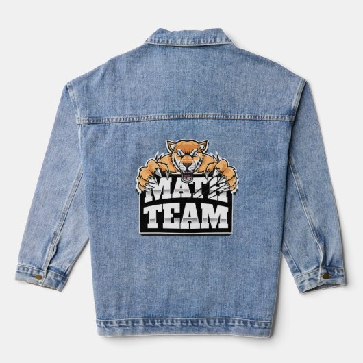 Wiskunde Team Jaguars Panthers Pumas Denim Jacket (Achterkant)