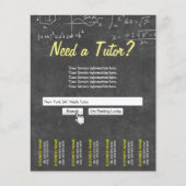 Wiskunde Tutor Professionele Chalkboard Search Bar Flyer (Voorkant)
