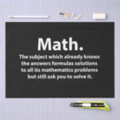 Wiskunde typografie Funny Math Tissuepapier (Craft)