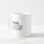 Wiskunde Typografie Grappige Wiskunde Koffiemok (Voorkant links)