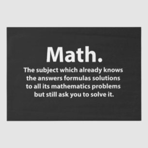 Wiskunde Typografie Grappige Wiskunde Tissuepapier