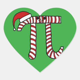 Wiskunde van Kerstmis Cartoon Geek Hart Sticker