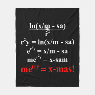 Wiskunde Vergelijking kerstmis Fleece Deken