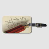Wiskunde Vergelijking met Rood Potlood,  Business Bagagelabel (Voorkant (horizontaal))
