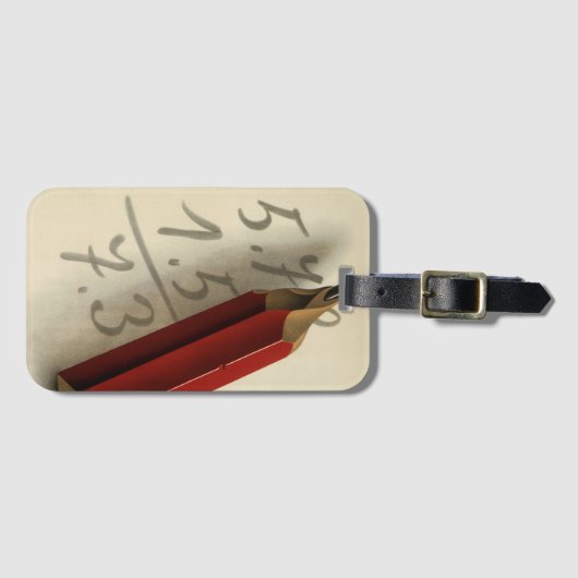 Wiskunde Vergelijking met Rood Potlood, Business Bagagelabel (Voorkant (horizontaal))