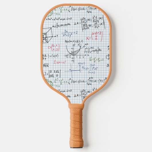 Wiskunde-vergelijkingspatroon Pickleball Paddle (Voorkant)