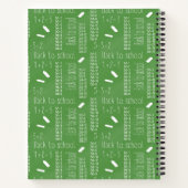 Wiskunde vermenigvuldiging Terug naar schoollaptop Notitieboek (Achterkant)