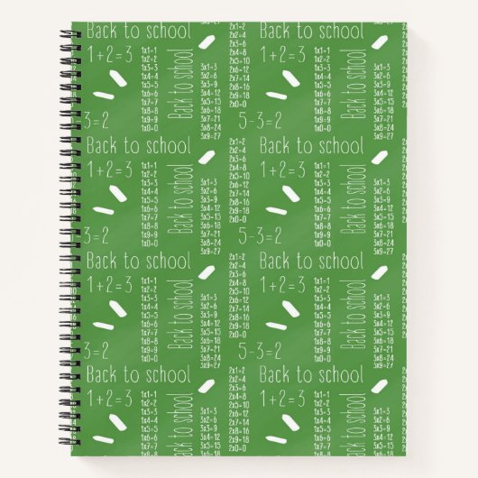 Wiskunde vermenigvuldiging Terug naar schoollaptop Notitieboek (Voorkant)