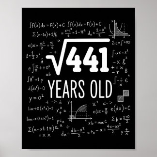Wiskunde Vierkantswortel 441 Jaar Oud, Slimme Wisk Poster