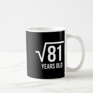 Wiskunde Vierkantswortel Verjaardag 81 Jaar Oud Koffiemok