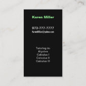 Wiskunde Visitekaartjes (Achterkant)