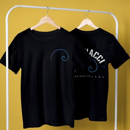 Wiskunde voor & achter Fibonacci Gemakkelijk als 1 T-shirt