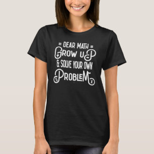 Wiskunde voor tiener meisjes tween vrouwen leraar t-shirt
