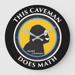 Wiskunde voor wandklok Smart Caveman Grote Klok