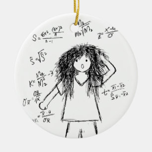 Wiskunde waanzin keramisch ornament