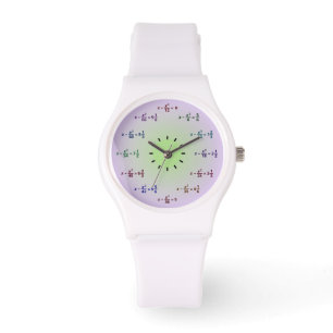 Wiskunde wacht (uren en minuten) horloge