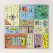 Wiskunde wetenschap, kleurrijke banners. legpuzzel (Horizontaal)