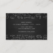 Wiskunde Wetenschapsleraar Onderwijsgeefster Tutor Visitekaartje (Achterkant)