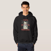 wiskunde Wiskunde is geen prob llama Terug naar sc Hoodie (Voorkant volledig)