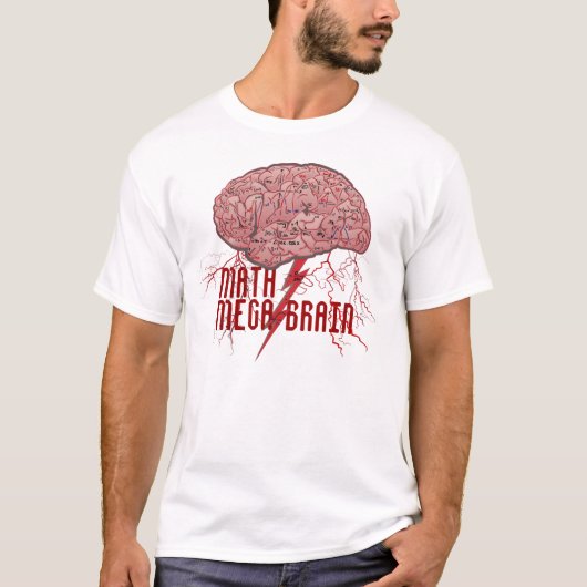 Wiskunde wiskunde Mega Brain T-shirt (Voorkant)