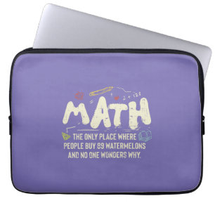 Wiskunde wiskunde Wiskunde leraar cadeau Laptop Sleeve