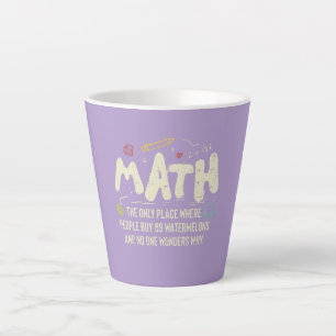 Wiskunde wiskunde Wiskunde leraar cadeau Latte Mok