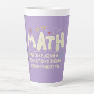 Wiskunde wiskunde Wiskunde leraar cadeau Latte Mok