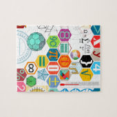 Wiskunde (wit) legpuzzel (Horizontaal)