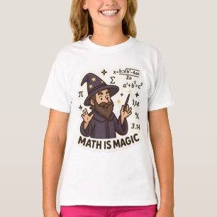 Wiskunde Wizard Sticker - "Wiskunde is magie" Tran T-shirt