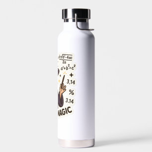 Wiskunde Wizard Sticker - "Wiskunde is magie" Tran Waterfles